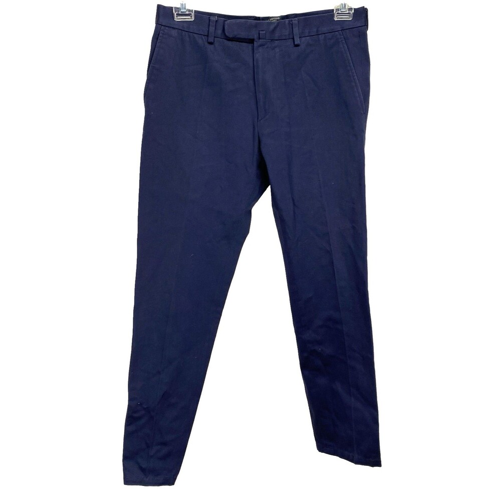 VALENTINO Slacks Blue 46(Approx. S-M) US 32x31 Rise 10 Slim Fit Cotton